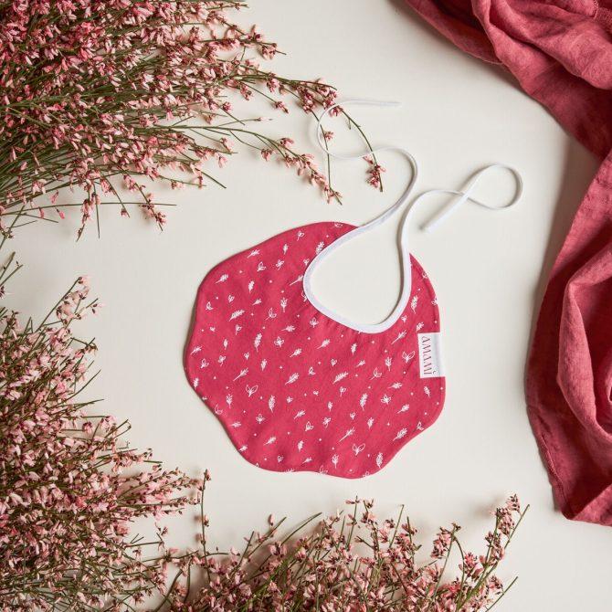 Set di bavaglini per neonati con stampa rosa